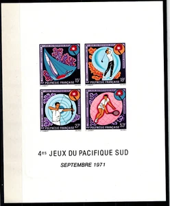 Prueba de lujo del Bloque de hoja n.o 2 de la Polinesia nuevo ** MNH raro. - Imagen 1 de 1