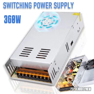 DC 12V 30A LED Driver 12 Volt 30 Amp Transformer 360 Watt 12Vdc Power Supply UK - Picture 1 of 16