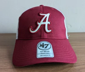 Womens '47 Brand Alabama Crimson Tide Trucker Adjustable Hat Glitter 'A' - Picture 1 of 11