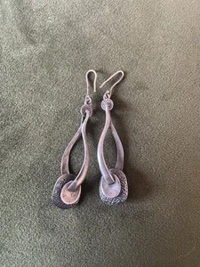 Vintage nicht mehr produziert Silpada 925 Sterlingsilber Modernist Stil Ohrhänger Haken Ohrringe - Bild 1 von 4