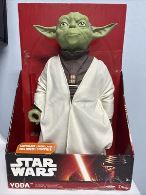 Figura YODA Star Wars Jakks Pacific 18 pulgadas tamaño jumbo con sable de luz 2015 NUEVO Foto 1 de 4