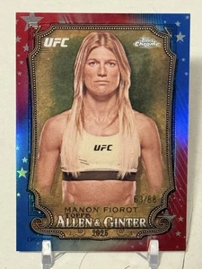 2025 Topps Chrome UFC /88 MANON FIOROT ALLEN And Ginter Red White Blue #AAG-9 - Picture 1 of 5