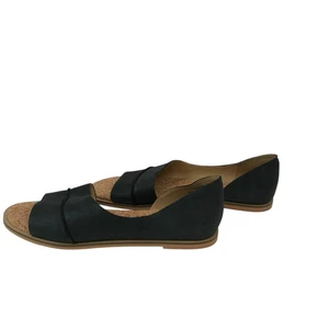 NEW Lucky Brand Fenton 2  Black leather slip on D’Orsay flat women SIZE 10M - Picture 1 of 6