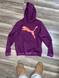 Puma Hooded Sweatshirt – Purple – Youth Large (C2) - Picture 1 of 10