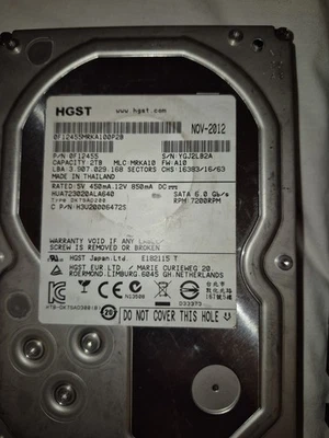 HGST 2TB SATA 3.5" Hard Drive HUA723020ALA640  - Image 1 of 2