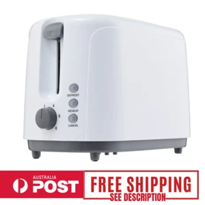 2 Slice Toaster White – Compact Electric Bread Toaster with Browning Control - Picture 1 of 7