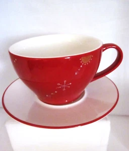 Starbucks Holiday 2006 Cappuccino Kaffeetasse & Untertasse rot Weihnachtsbaum 12oz - Bild 1 von 5