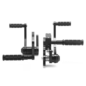 Black Forward Controls Footpeg For Harley Softail Deluxe FLSTN Fat Boy 2000-2017 - Picture 1 of 12