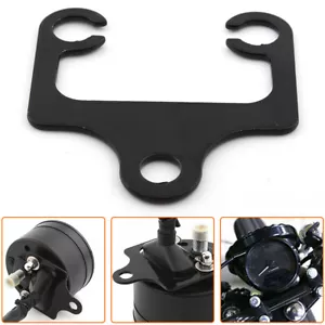 Black Universal Motorcycle Tachometer Speedometer Gauge Holder Bracket Mount Kit - Picture 1 of 12