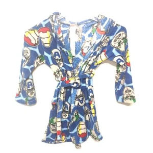 Kids Avengers Fleece Robe Housecoat MARVEL SZ M blue - Picture 1 of 6