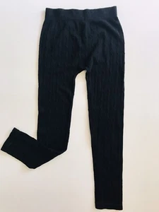 Diva Girls Kids Knit Legging Pants Black Cotton Stretch Size Medium Small S/M - Picture 1 of 5
