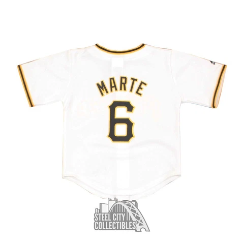Starling Marte Pittsburgh Pirates Youth Majestic White Baseball Jersey Cover