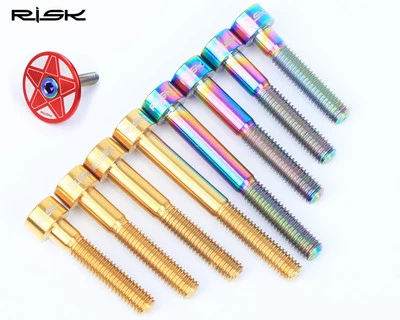 1PCS M6x30/35/40/50mm Titanium Bolt for Bicycle Headset Bolt 1 1/8 Ti Stem Cap - Image 1 of 4