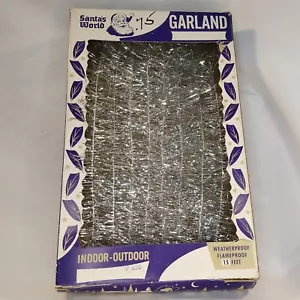Kurt S. Adler Santa's World Silber 15 Fuß Girlande Indoor Outdoor schwer entflammbar - Bild 1 von 15