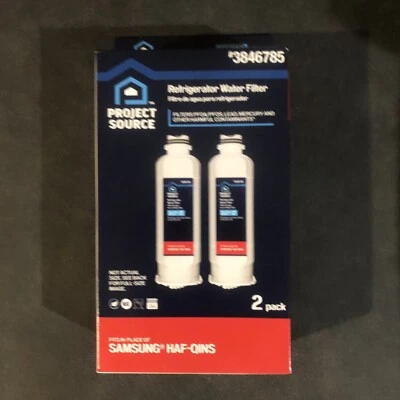 New Project Source Samsung HAF-QINS 3846785 Refrigerator Water Filter 2 Pack QTY - Image 1 of 4