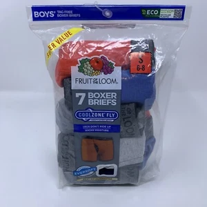 Fruit of the Loom Boys Small (6-8) Tag Free Boxer Brief Underwear 7 Pack NWT - Picture 1 of 8