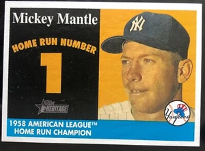 Mickey Mantle 2007 Topps Heritage 1958 Home Run #1 Champion #MHRC1 - Picture 1 of 6