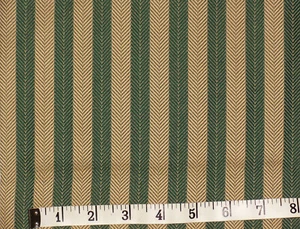 Upholstery Herringbone weave Fabric BTHY green dark beige Home Decor Fabric - Picture 1 of 4