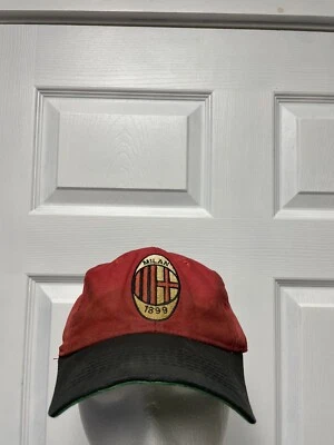 De colección Años 90 AC Milan Italia Adidas Snapback Gorra De Colección Fútbol Fútbol Raro Foto 1 de 4