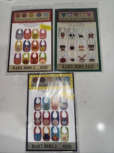 New Baby Bibs #135, 150, 153, Pattern By Little Quilt Company. So Cute. Lot Of 3 - Picture 1 of 9