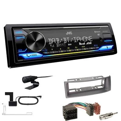 JVC KD-X472DBT Radio Bluetooth DAB+ für Renault Megane I Megane Scenic hellgrau - Bild 1 von 4