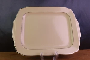 Homer Laughlin Ivory Cream Century Pattern Platinum Trim Rectangular Platter - Bild 1 von 7