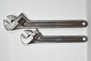 Vintage 2 Bahco Sweden Adjustable Wrenches Set  10" 8"