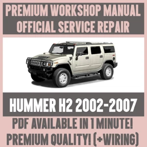 GUÍA MANUAL DE TALLER SERVICIO Y REPARACIÓN para 2002-2007 HUMMER H2 + CABLEADO - Imagen 1 de 6
