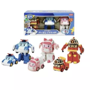 Robocar Poli Mini Transformation Rettungsteam Figur Roboter Set Poli Amber Roy - Bild 1 von 7