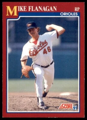 1991 Score Rookie & Traded Mike Flanagan Baltimore Orioles #2T - Image 1 of 2