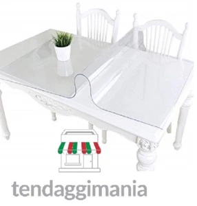 Tovaglia trasparente antimacchia in Pvc Plastificata copritavolo protettiva h140 - Imagen 1 de 4