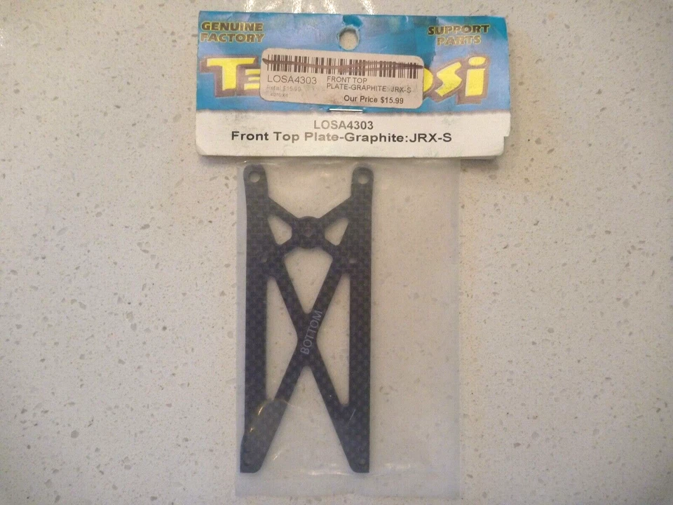 Vintage Losi Front Top Plate Graphite JRX-S LOSA4303 - Image 1 of 1