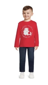 HOLIDAY TIME SANTA GRAPHIC T-SHIRT FOR TODDLER BOYS Sz 18m NWT Red - Picture 1 of 2