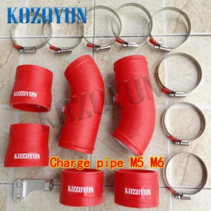 Turbo Intake Charge Pipe kit For BMW M5 M6 F10 F06 F12 F13 S63 4.4L V8 2012-2016 - Picture 1 of 12