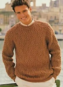 1078 Men's Sweater 38-48" DK Vintage Knitting Pattern Reprint - Picture 1 of 2