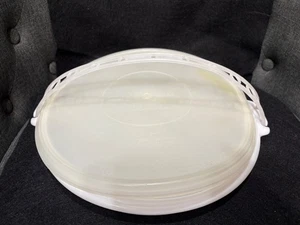 Bandeja vegetal TUPPERWARE 6 secciones Relish #405 tapa transparente #224 y mango Carolier - Imagen 1 de 6