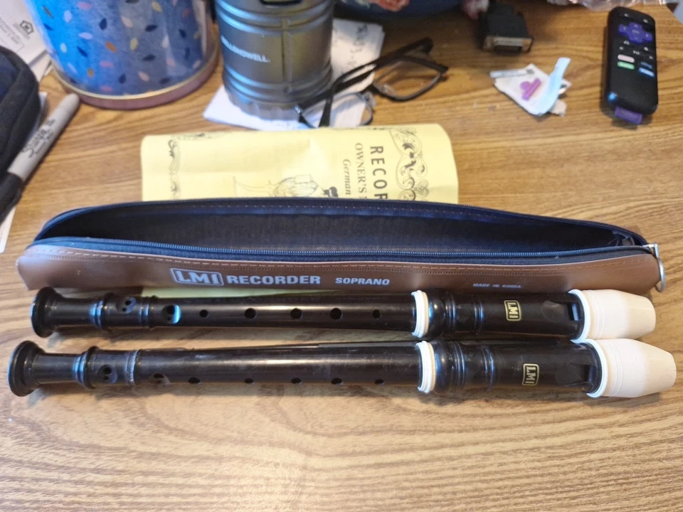 Vintage LMI Recorder Soprano Flute Whistle Recorder 650502B W/ Leather Case - Image 1 of 4