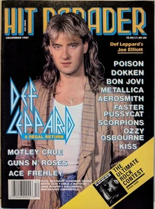 Hit Parader Magazine December 1987 Def Leppard,Ozzy, KISS, Motley Crue, Bon Jovi - Picture 1 of 20