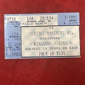 1983 Seattle Mariners Ticket vs Baltimore Orioles July 18 Game Stub - Picture 1 of 2
