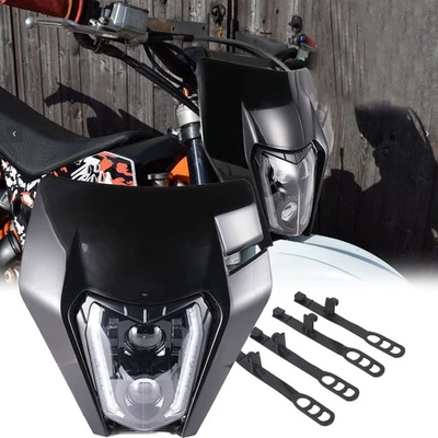 适用于 KTM EXC SMR 250 300 450 500 Enduro Supermoto LED 车头灯套件前灯 — 第 1/4 张图片