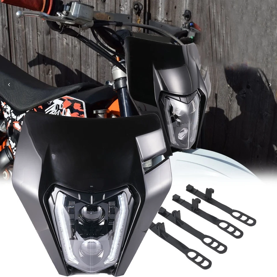 Kit de faros delanteros LED Enduro Supermoto para KTM EXC SMR 250 300 450 500 Foto 1 de 4