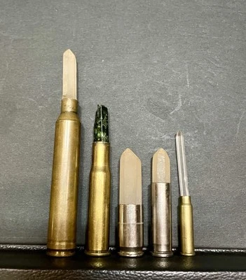 (5) Crystal Bullets for use in jewelry making Quartz & Epidote - Image 1 of 4