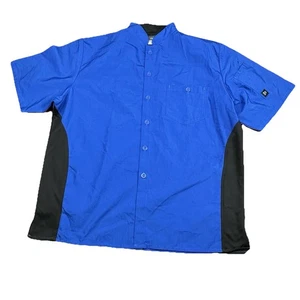 Cook Cool By Happy Chef" Men’s L large Blue Black Mesh Breathable - Picture 1 of 3