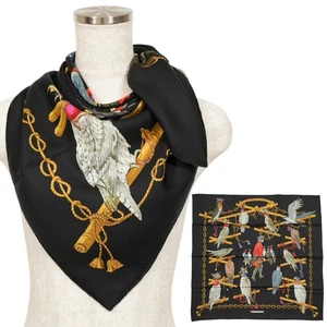 HERMES Carre 90 "LES OISEAUX DU ROY" 100% Silk Scarf Vintage Rare Cleaned - Picture 1 of 18