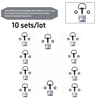 10X Motorcycle 1/4 turn Quick Release Fasteners Fairing Bolts Studs Quarter Turn - Imagem 1 de 4