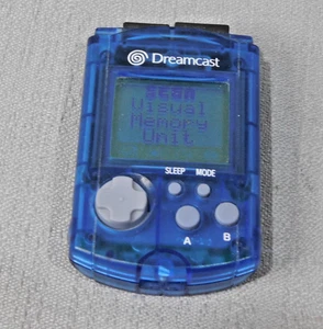 Sega Dreamcast Blue Clear Memory neue Batterien vollständig getestet offiziell OEM selten - Bild 1 von 2