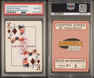Chipper Jones 2000 Pacific Invincible Kings of the Diamond Card #4 PSA 10 - Picture 1 of 1