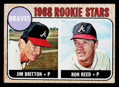 1968 TOPPS NO76 ДЖИМ БРИТТОН/РОН РИД RC ОЧЕНЬ ХОРОШЕЕ СОСТОЯНИЕ ЛЕГКАЯ СКЛАДКА - Изображение 1 из 2