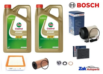 FOR VAUXHALL VIVARO 2900 1.6 CDTI E6 FULL BOSCH SERVICE KIT 2014 CASTROL OIL 8L - Image 1 of 3