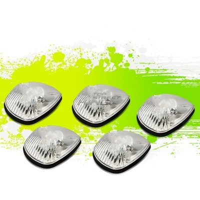 ХРОМИРОВАННЫЙ КОРПУС СИНИЙ СВЕТОДИОДНЫЙ КРЫША ГРУЗОВИКА ХОДОВЫЕ ОГНИ НАБОР ДЛЯ 94-98 DODGE RAM BR/BE - Изображение 1 из 4